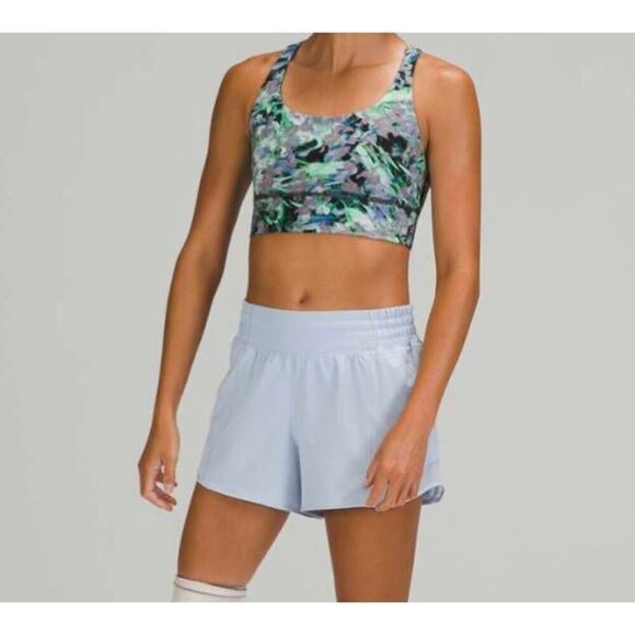 LULULEMON ATHLETICA Energy Bra Long Line, Medium Support, B-C Cup Size 4 - Picture 2 of 4